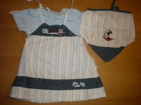 Ensemble robe minnie + fichu (REF 2V6)